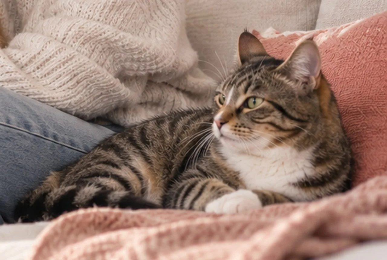 Cat owner considering pet insurance for stray cat